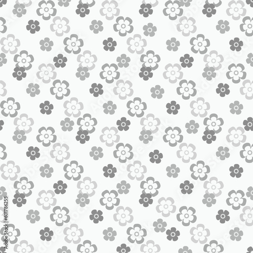 Seamless creative Simple flower pattern vector design.simple cross gray flowers with light white background geometrical pattern.textiles,tiles,mosaic,creative Textile cross pattern design.