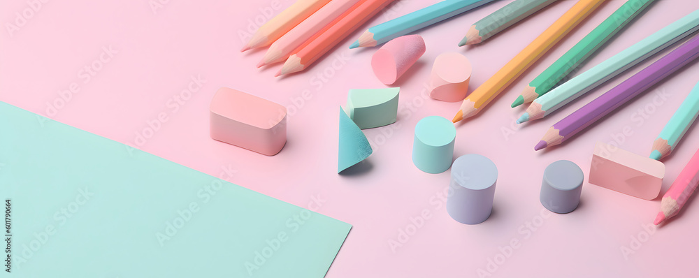 Back to school color school bags - design banner - Generative AI Back to school color school bags - design banner - Generative AI