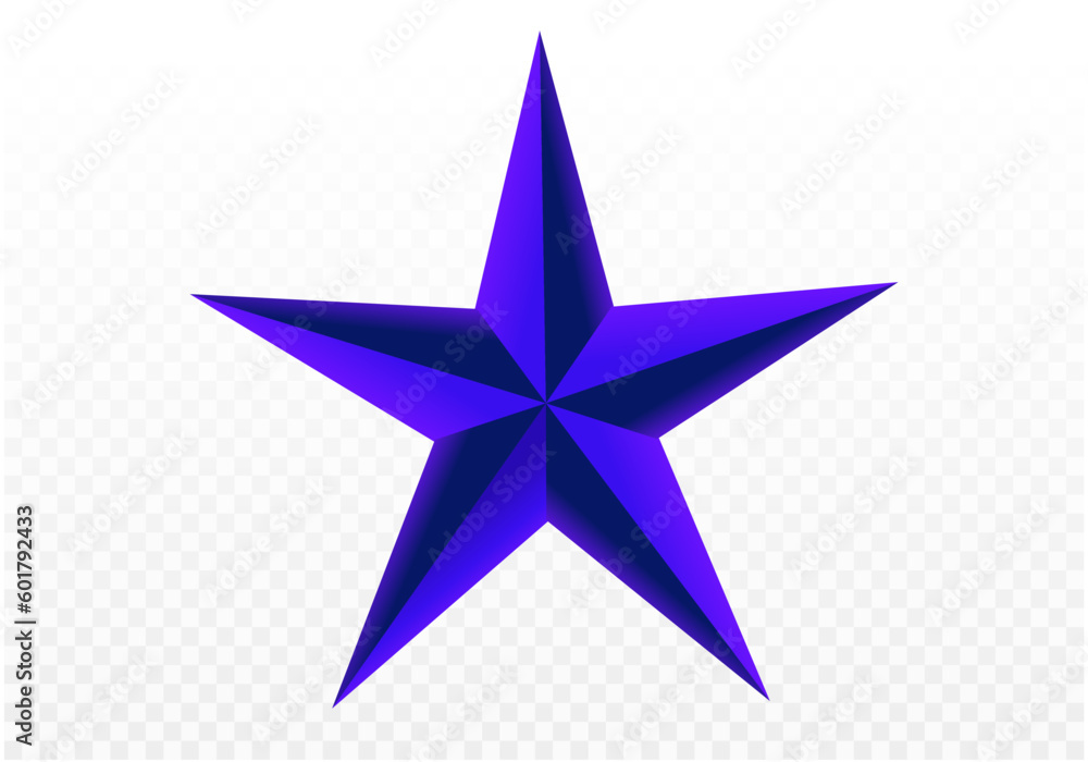 Blue star vector isolated on transparent background. Blue star vector isolated on transparent background.