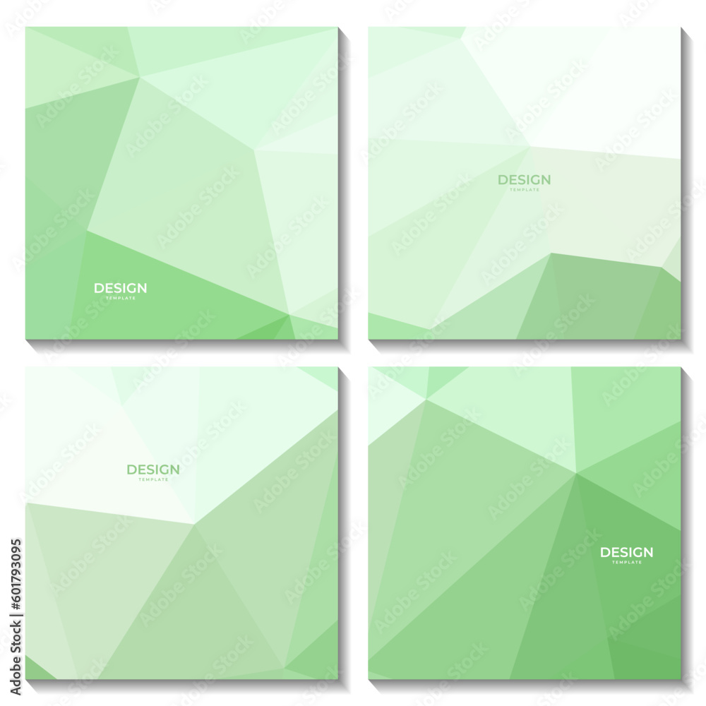 abstract squares geometric green gradient with triangles pattern modern background for business