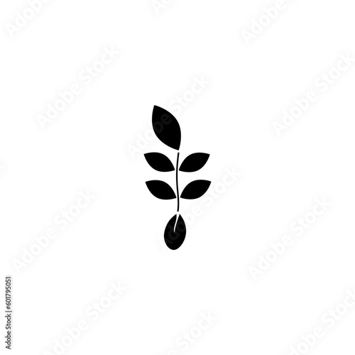 Sprout icon isolated on white background 