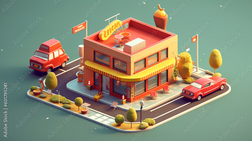 Fast food restaurant online delivery, Generative AI