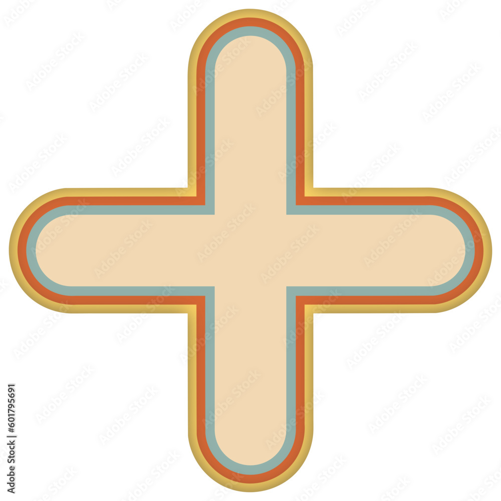Obraz premium cross symbol in retro colors