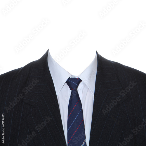 Tela Business suit with a shirt and tie on a white background.
