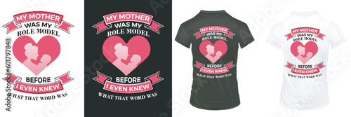 Happy Mother's Day T-Shirt Vactor Design Template.