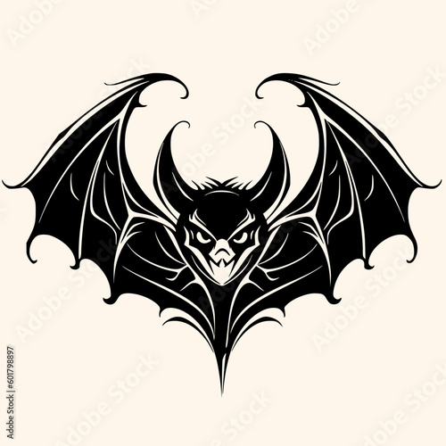 Bat,vampire, vector for logo or icon,clip art, drawing Elegant minimalist style,abstract style Illustration 