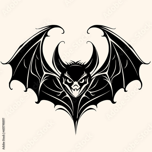Bat,vampire, vector for logo or icon,clip art, drawing Elegant minimalist style,abstract style Illustration	