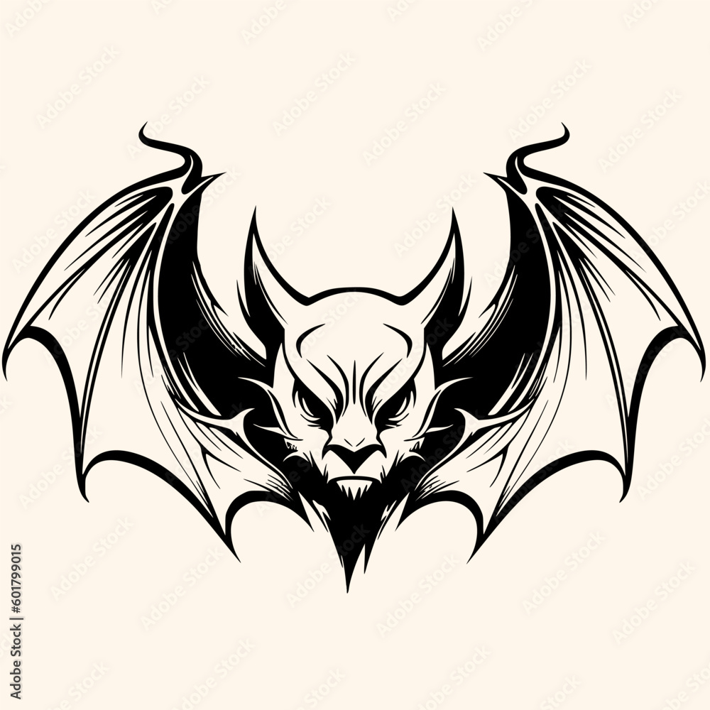 Bat,vampire, vector for logo or icon,clip art, drawing Elegant minimalist style,abstract style Illustration Bat,vampire, vector for logo or icon,clip art, drawing Elegant minimalist style,abstract style Illustration