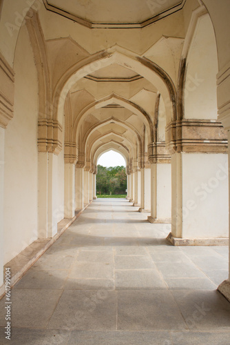 Archways in one of the Tomb structure at Qutb Shahi Archaeological Park  Hyderabad  India