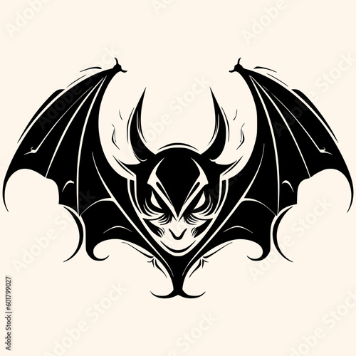 Bat,vampire, vector for logo or icon,clip art, drawing Elegant minimalist style,abstract style Illustration 