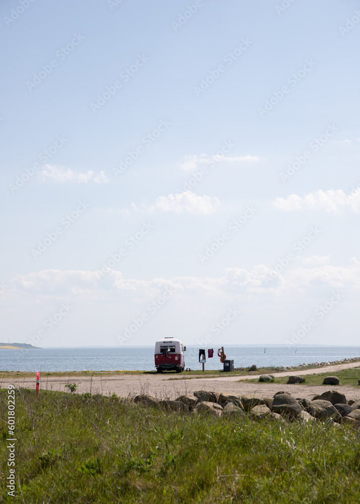 Fototapeta premium The van at the Danish Western coast