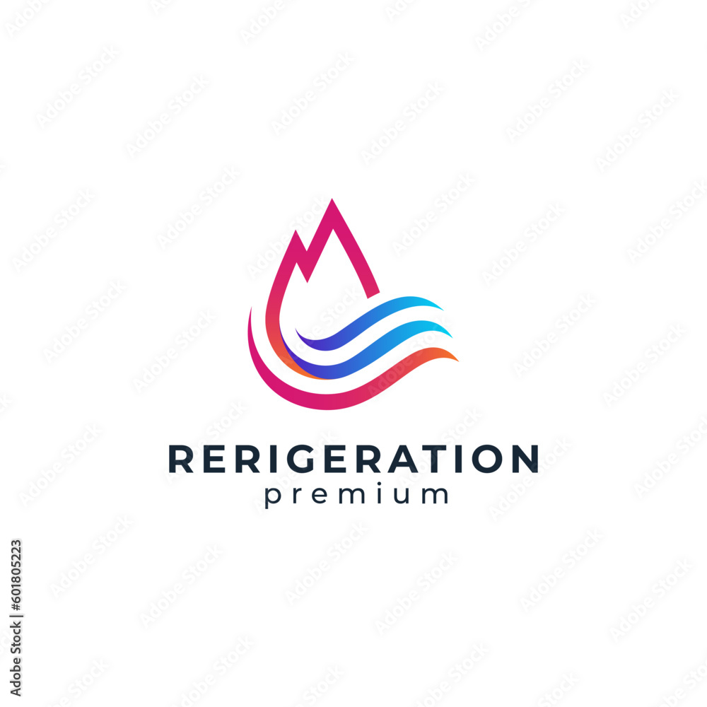 HVAC and refrigeration logo design HVAC and refrigeration logo design