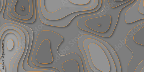 Abstract realistic paper cut decoration textured with wavy layers. Luxurious Black papercut background. Black paper cut banner with 3D slime abstract background.