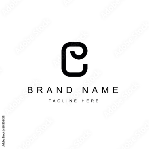 Custom Vector Letter C Logo Design with White Background & Black Logo