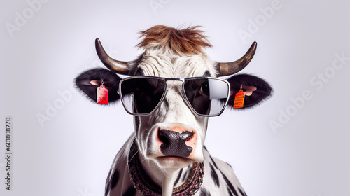 The Spectacow: A Visionary Bovine in Glasses. Generative AI