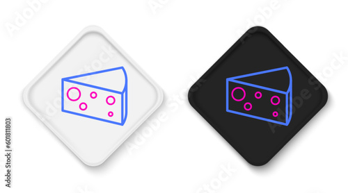 Wallpaper Mural Line Cheese icon isolated on white background. Colorful outline concept. Vector Torontodigital.ca