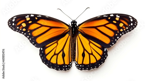 Butterfly Elegance: Close-Up of the Monarch. Generative ai