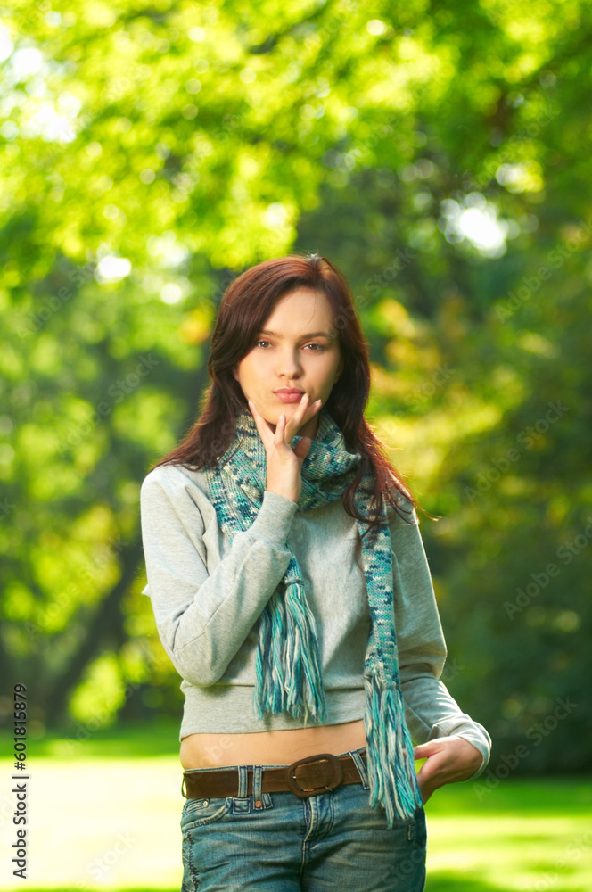 20-25 years old beautiful sexy woman portrait in autumn outdoors 20-25 years old beautiful sexy woman portrait in autumn outdoors
