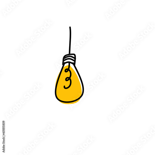 loft lamp hand drawn vector