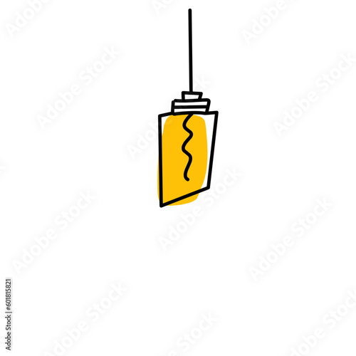 loft lamp hand drawn vector