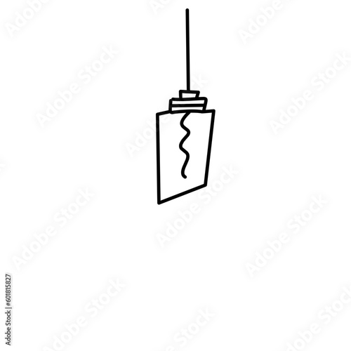 loft lamp hand drawn vector
