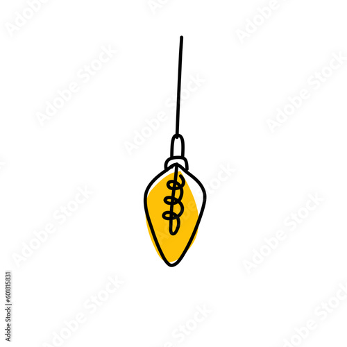 loft lamp hand drawn vector
