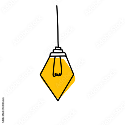 loft lamp hand drawn vector