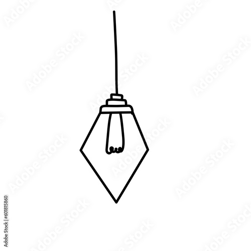 loft lamp hand drawn vector