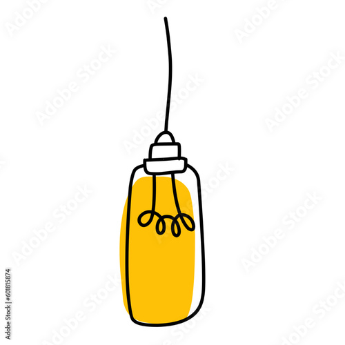 loft lamp hand drawn vector