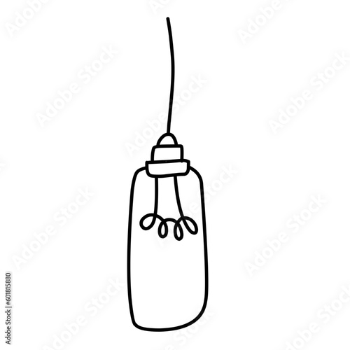 loft lamp hand drawn vector