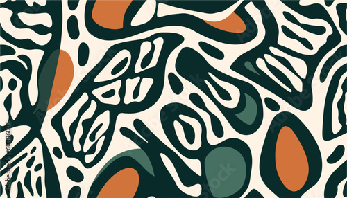 Hand drawn minimal abstract pattern. Collage contemporary print. Fashionable template for design