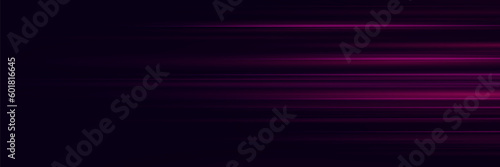 Modern wide abstract technology background with glowing high speed and motion light effect. Vector illustration