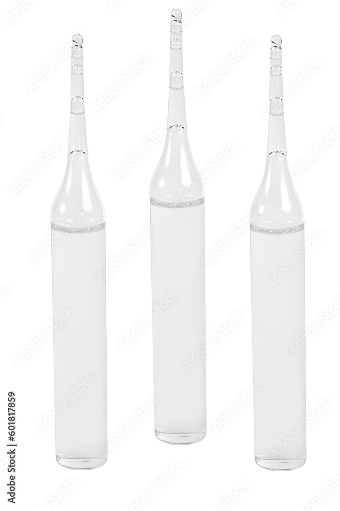 Medical ampoules isolated on white background Medical ampoules isolated on white background