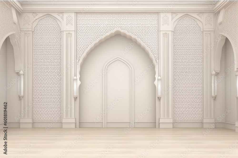 Fototapeta premium Mughal architecture Indo-Islamic wall backdrop