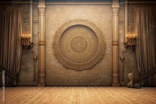 Fototapeta Naklejka Na Ścianę i Meble -  classic and vintage luxury wall backdrop