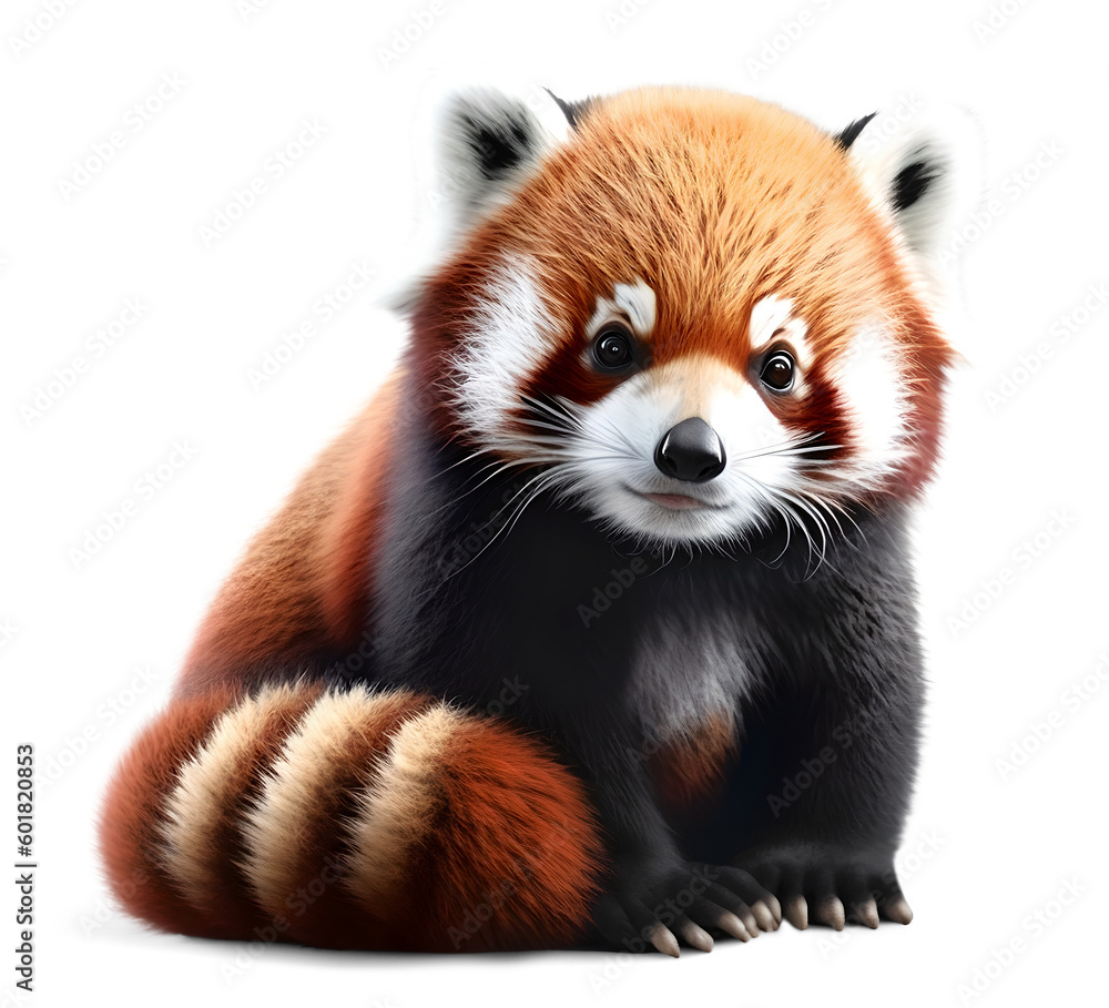 Obraz premium red panda, isolated background. Generative Ai.
