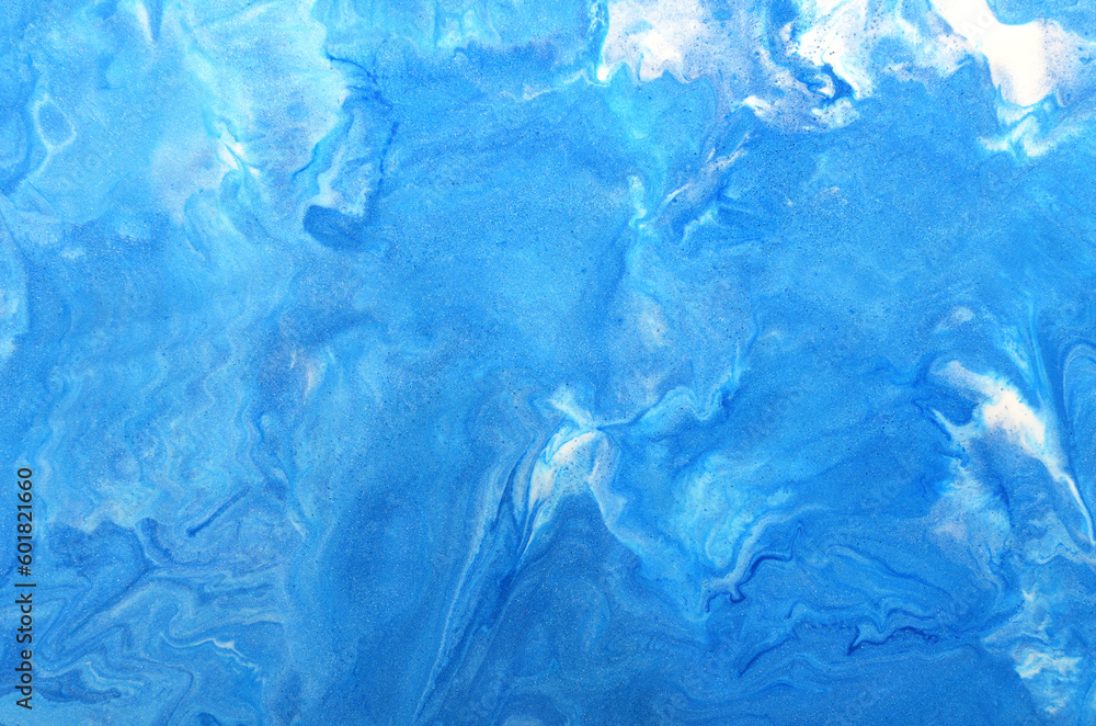 Obraz premium abstract azure blue background with white splashes