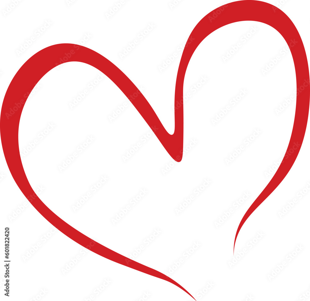 Red Heart Outline Clipart design Red Heart Outline Clipart design
