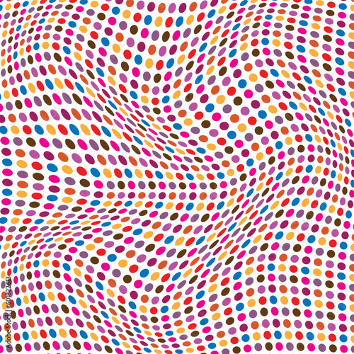 abstract coloring polka dot wave pattern illustration art.