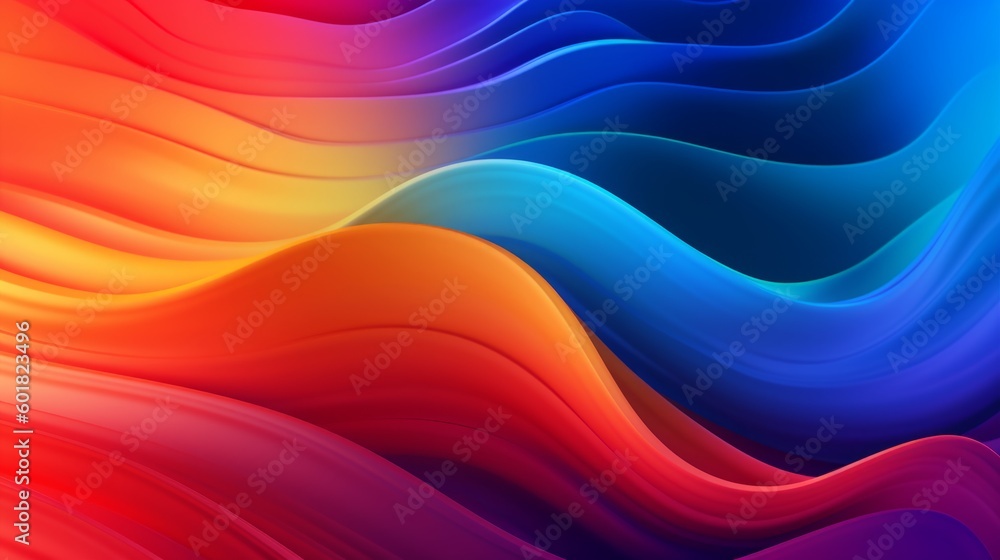 Colorful abstract wave wallpaper background. Generative AI Colorful abstract wave wallpaper background. Generative AI