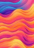 A colorful abstract pattern on a pink and orange background. Generative Ai.

