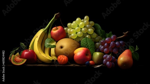 owoce leżące na blacie photo