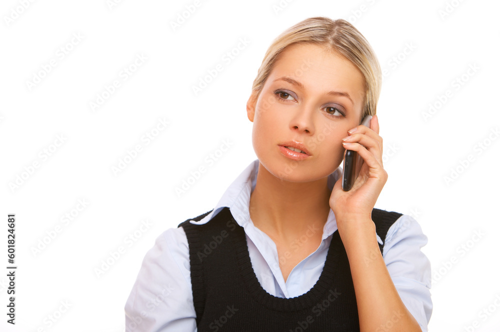 Beautiful business woman is using mobile telephone Beautiful business woman is using mobile telephone
