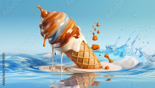 Taste the Rainbow: Colorful 3D Ice Cream Delights for Every Palate, generative ai