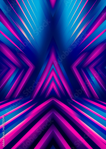 A background with blue and purple lines, in the style of geometrical modernism, linear simplicity, contrasting backgrounds. Generative Ai.
