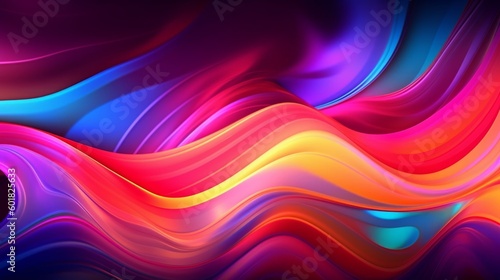 Colorful abstract wave wallpaper background. Generative AI