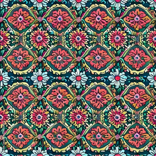 64 Bohemian Patterns  A free-spirited and eclectic background featuring bohemian patterns in vibrant and colorful tones that create a playful and artistic look4  Generative AI