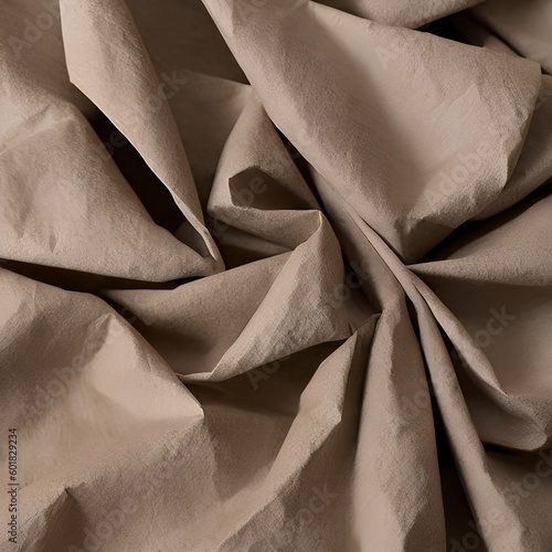 48 Crumpled Paper Texture: A raw and organic background featuring crumpled paper texture in neutral and muted tones that add a tactile and textured feel4, Generative AI photo