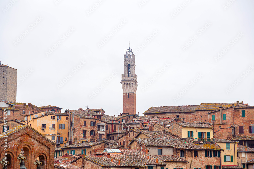  The Palazzo Pubblico, town hall is a palace in Siena, Italy