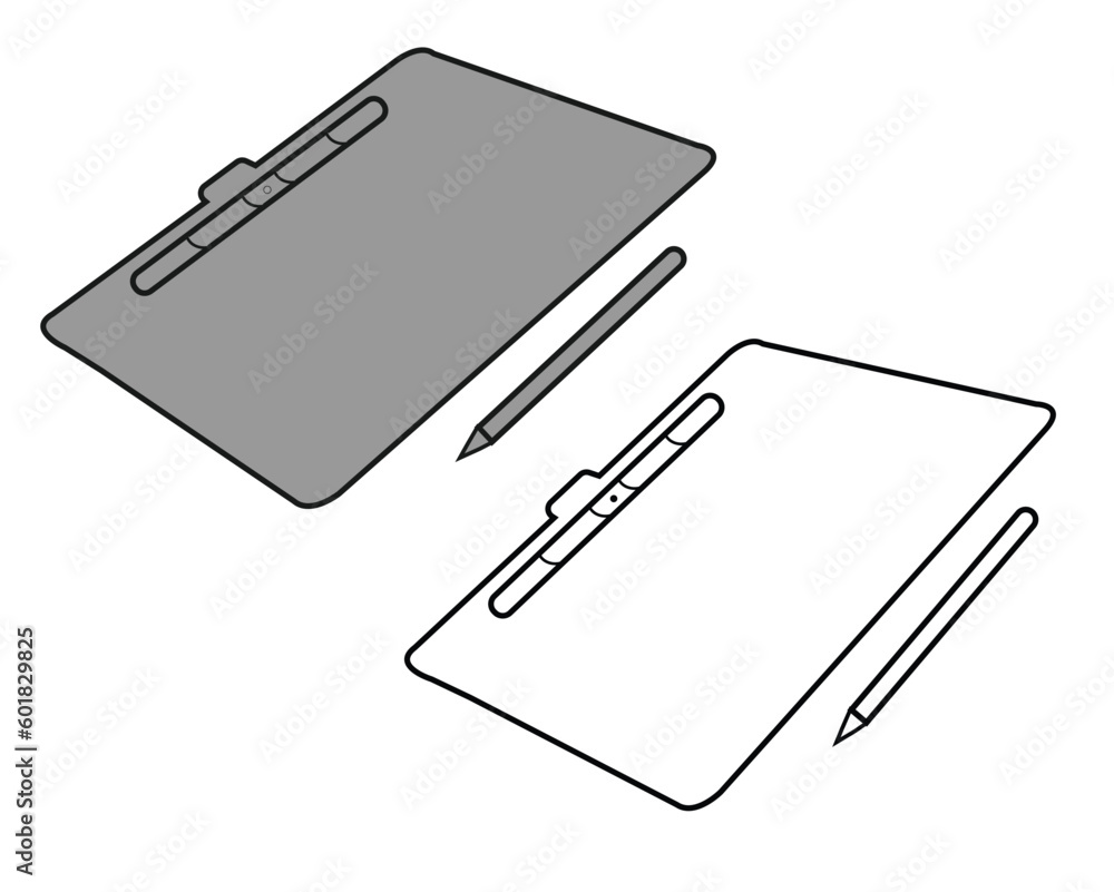 graphic pad vector design line art for website or application design. vector image icon illustration graphic pad vector design line art for website or application design. vector image icon illustration
